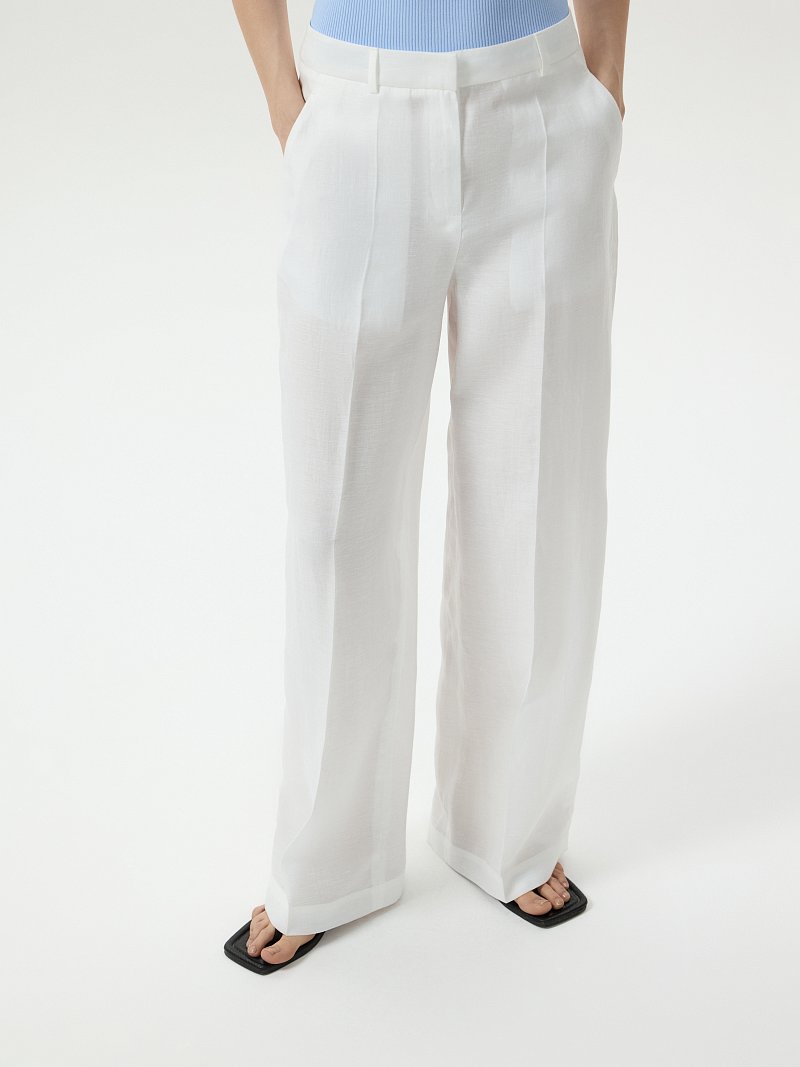 Брюки из конопляной ткани