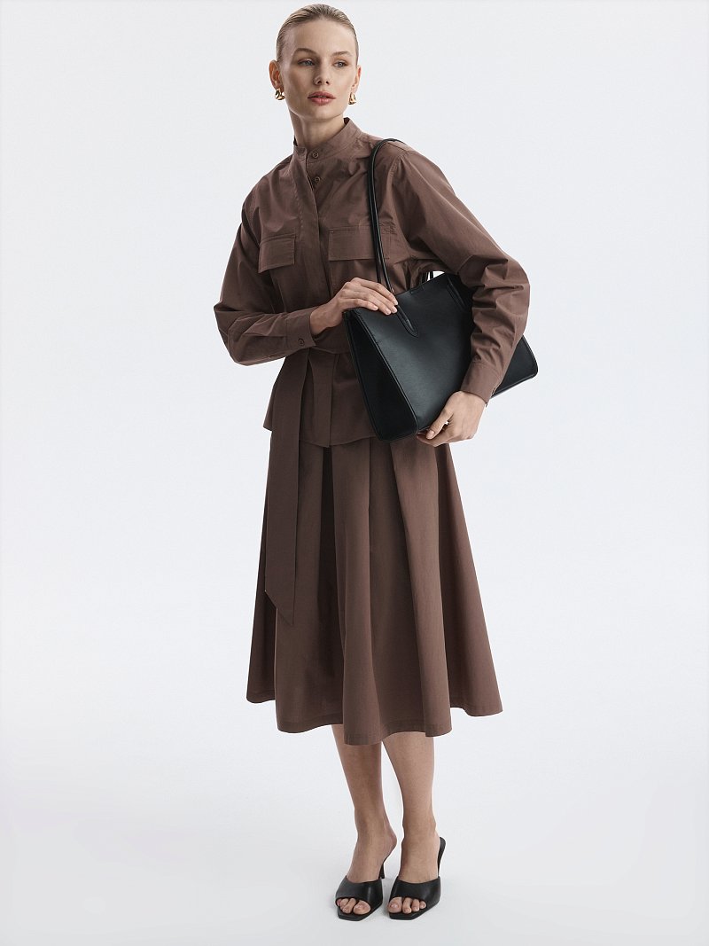 Блуза из 100% хлопка с поясом