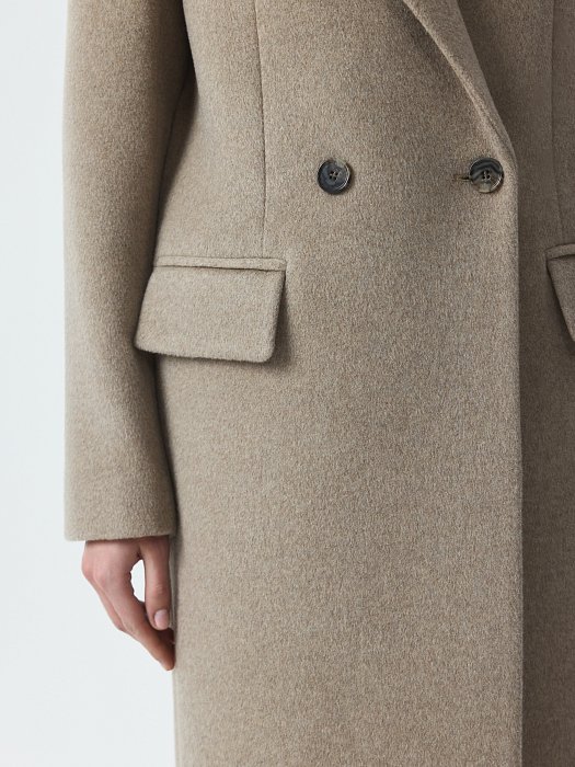 Прямое пальто из шерсти: фото №4