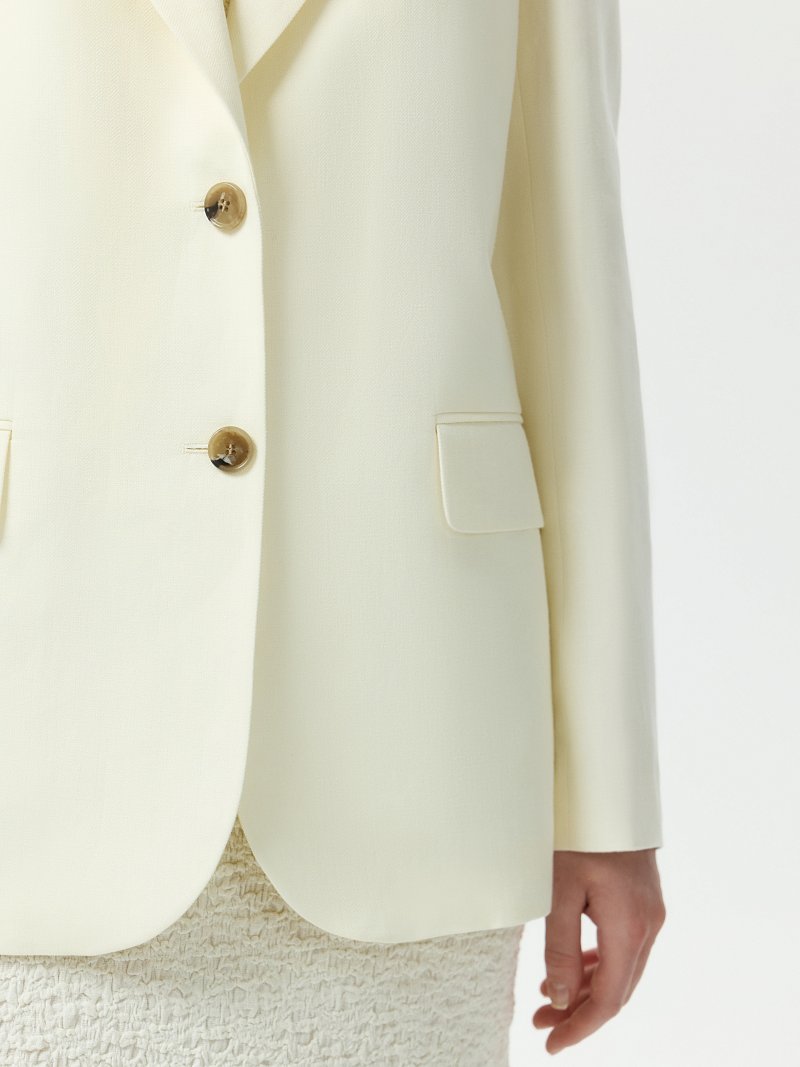 Прямой жакет из смесового льна