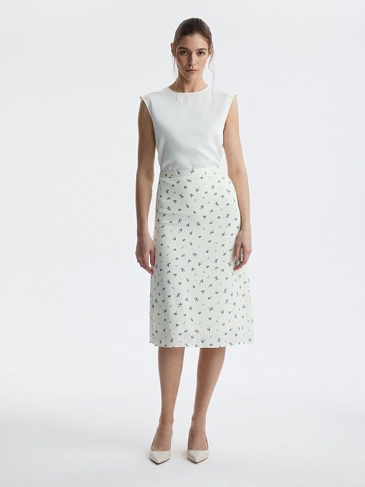 Атласная юбка в цветочек: фото №4