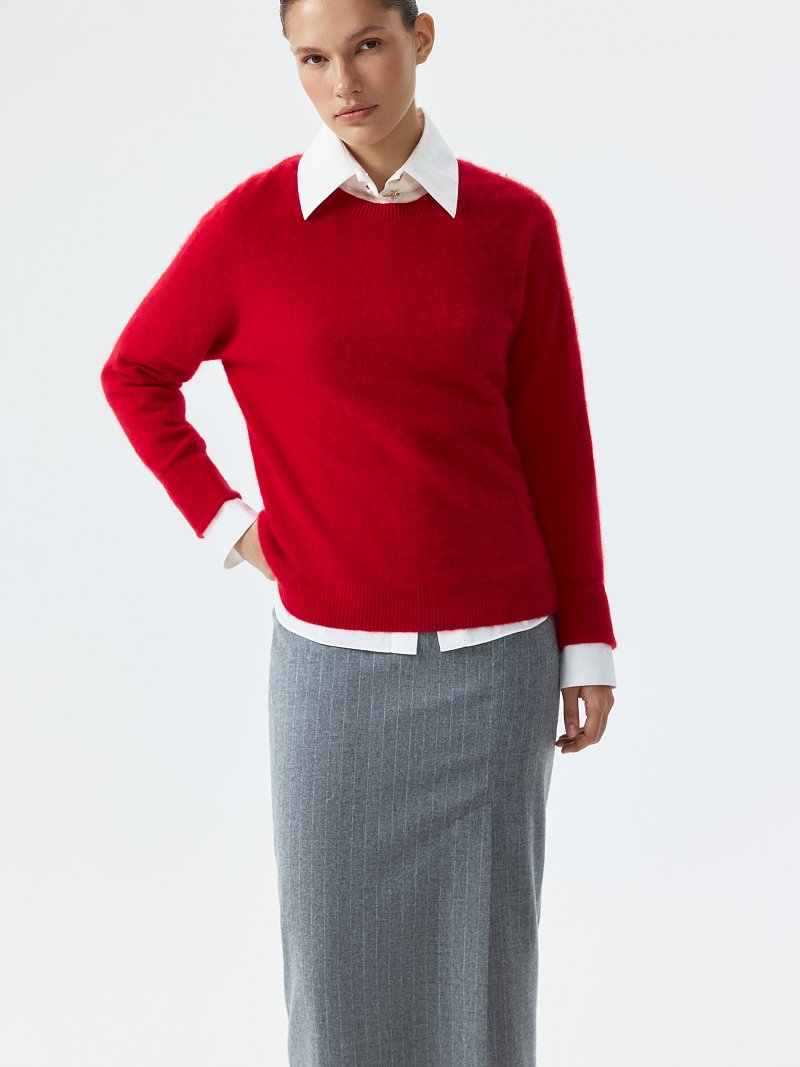 Юбка-макси из фланели в полоску