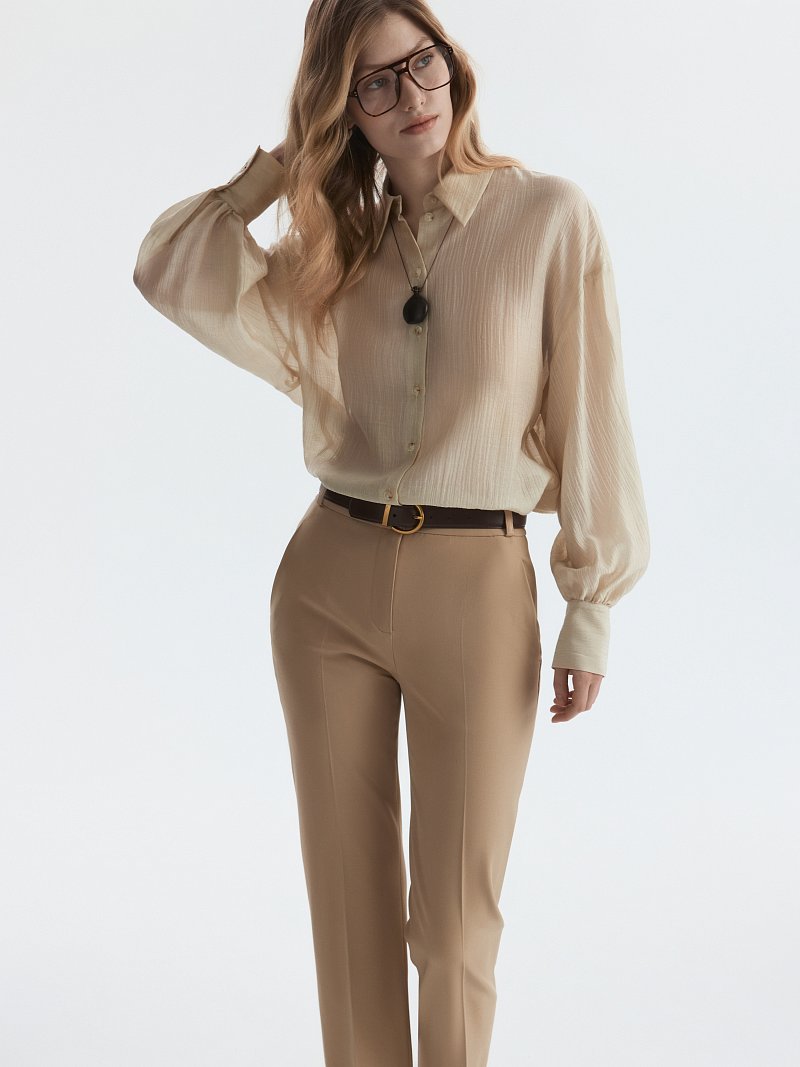 Укороченные брюки из вискозы