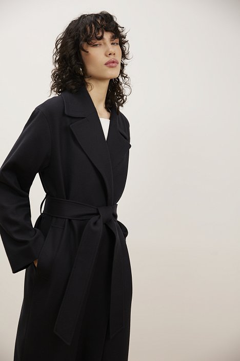 Пальто-халат из шерсти: фото №3