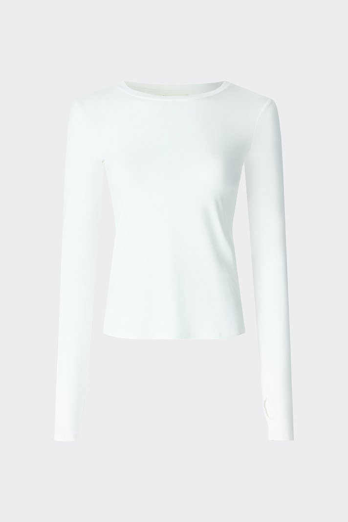 Облегающий лонгслив с вырезом для пальца