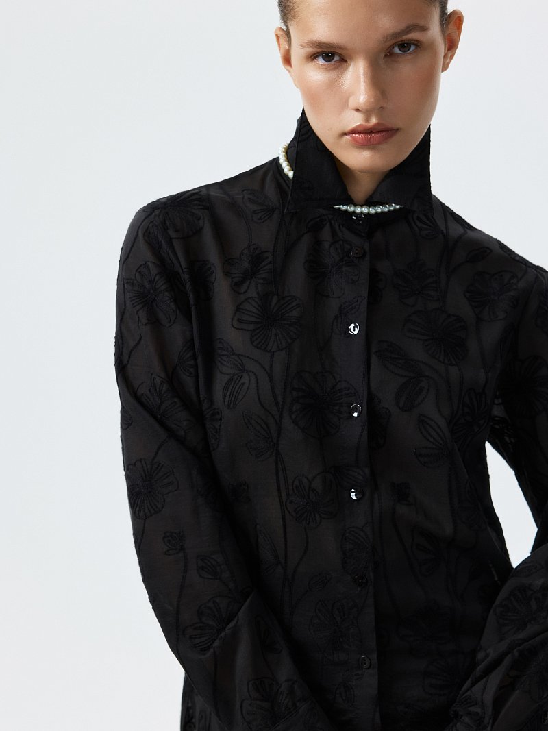 Рубашка из лиоцелла с вышивкой