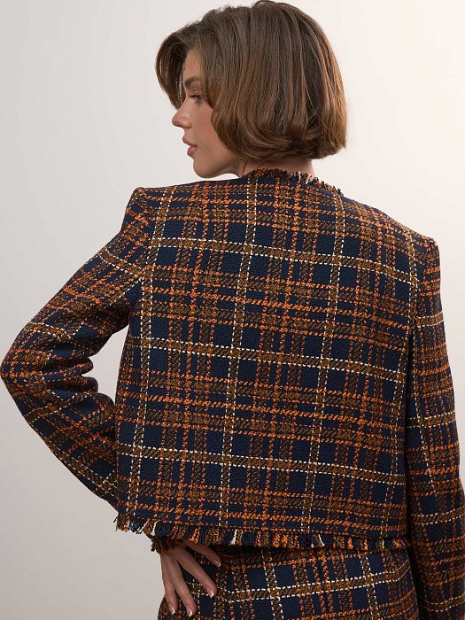 Жакет укороченный из твида : фото №6