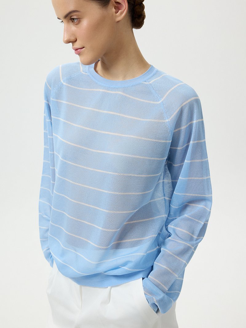 Тонкий джемпер в полоску