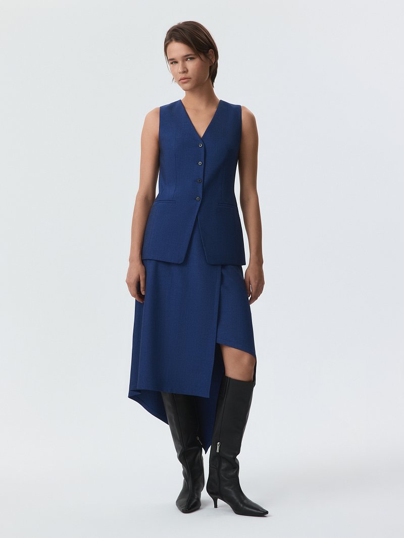 Приталенный жилет с шерстью