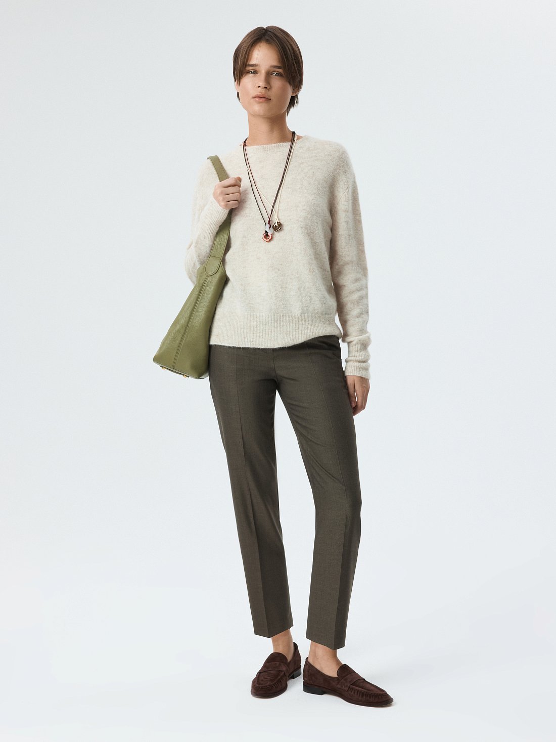 Зауженные укороченные брюки (Р158): фото №1