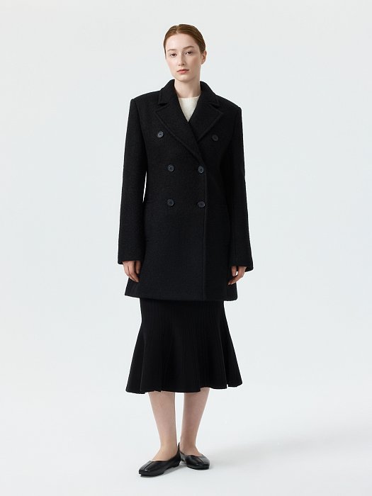 Приталенное пальто из шерсти: фото №2
