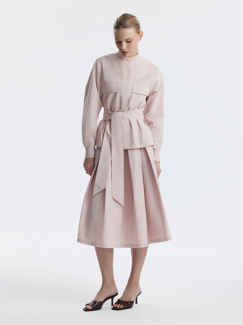 Блуза из 100% хлопка с поясом