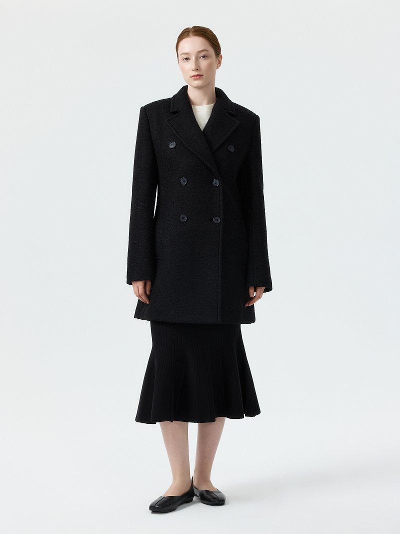 Приталенное пальто из шерсти