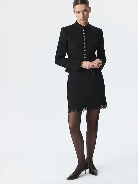 Приталенный жакет со стойкой (Р158): фото №6