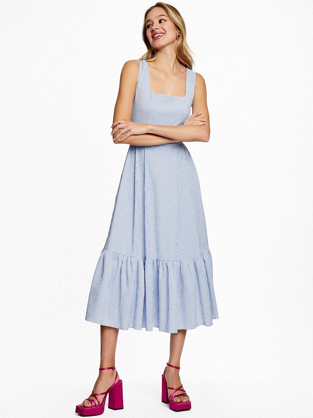 Платье миди с воланами : фото №1