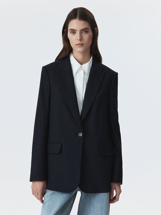 Прямой однобортный жакет: фото №3