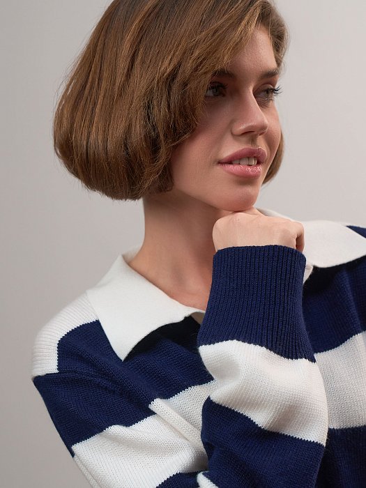 Джемпер с отложным воротником: фото №5