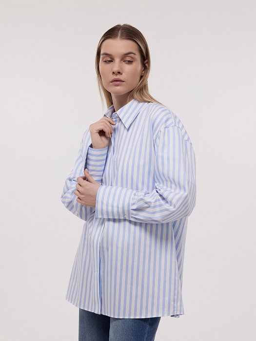Рубашка в широкую полоску: фото №2