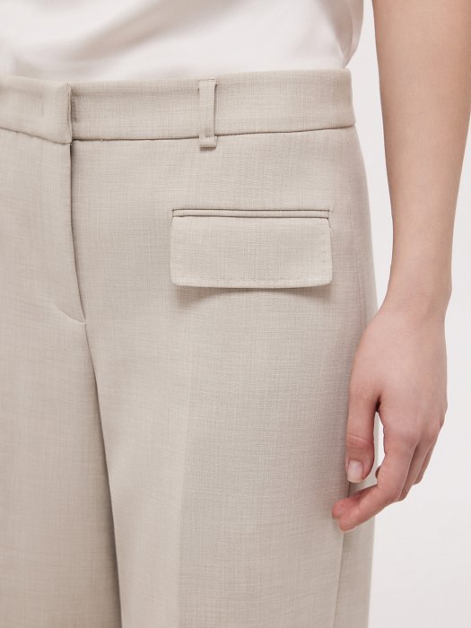 Прямые брюки с клапанами: фото №3