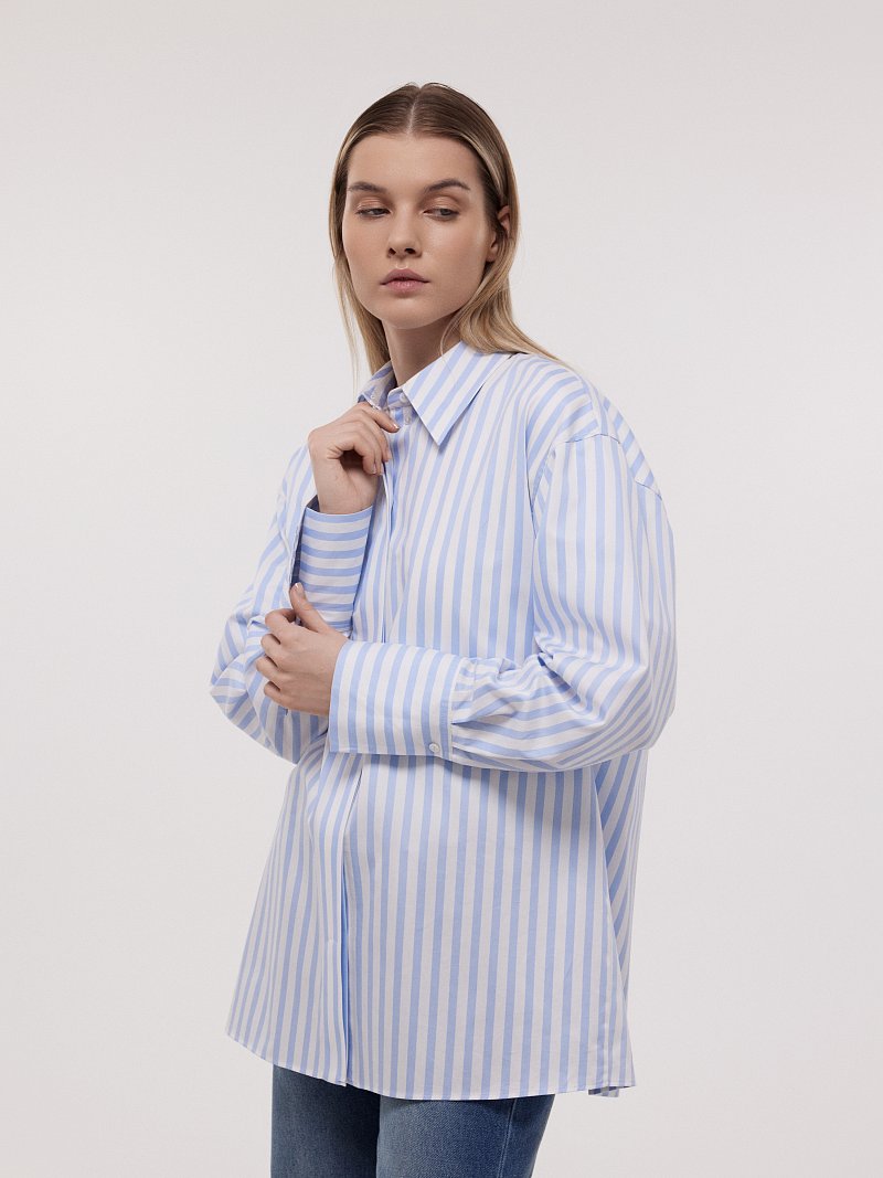 Рубашка в широкую полоску