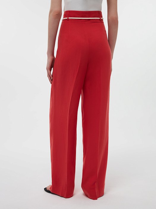 Удлиненные брюки со льном: фото №3