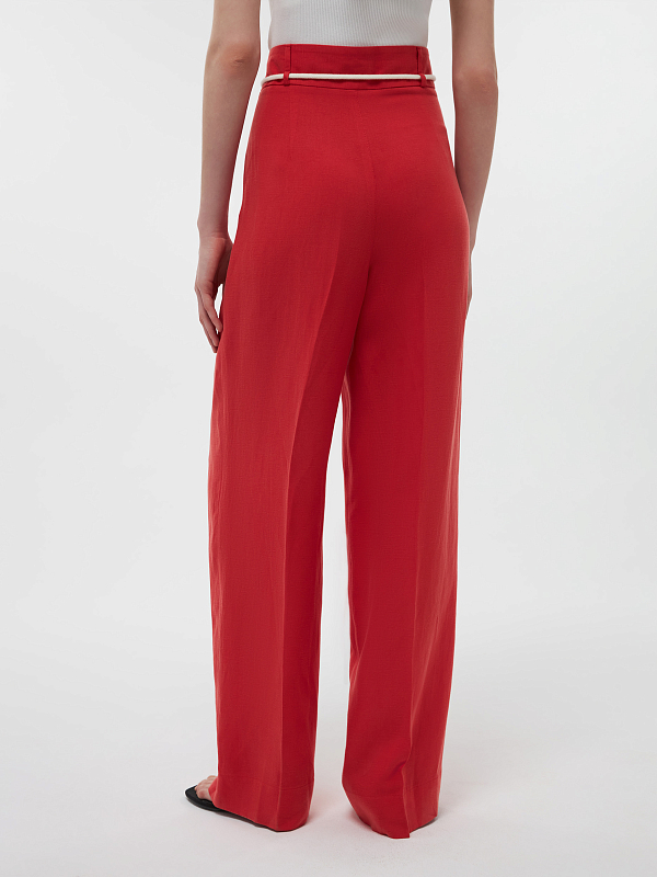 Удлиненные брюки со льном