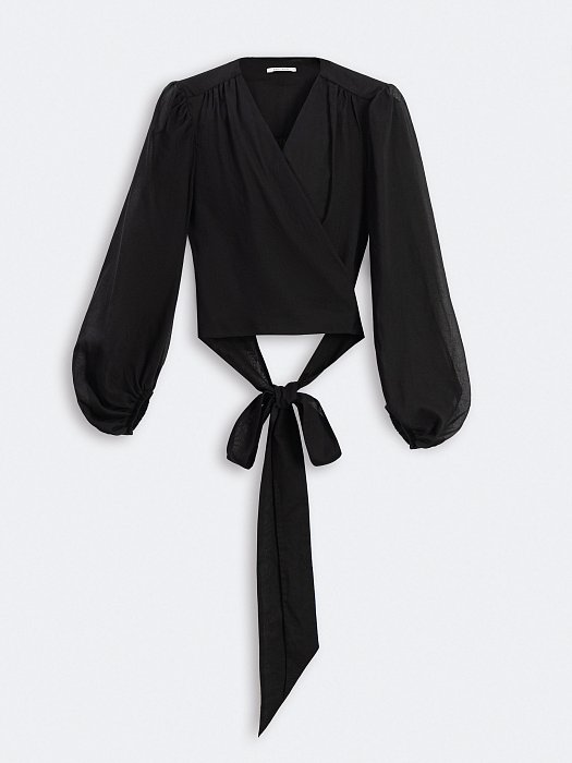 Укороченная блуза на запах: фото №5