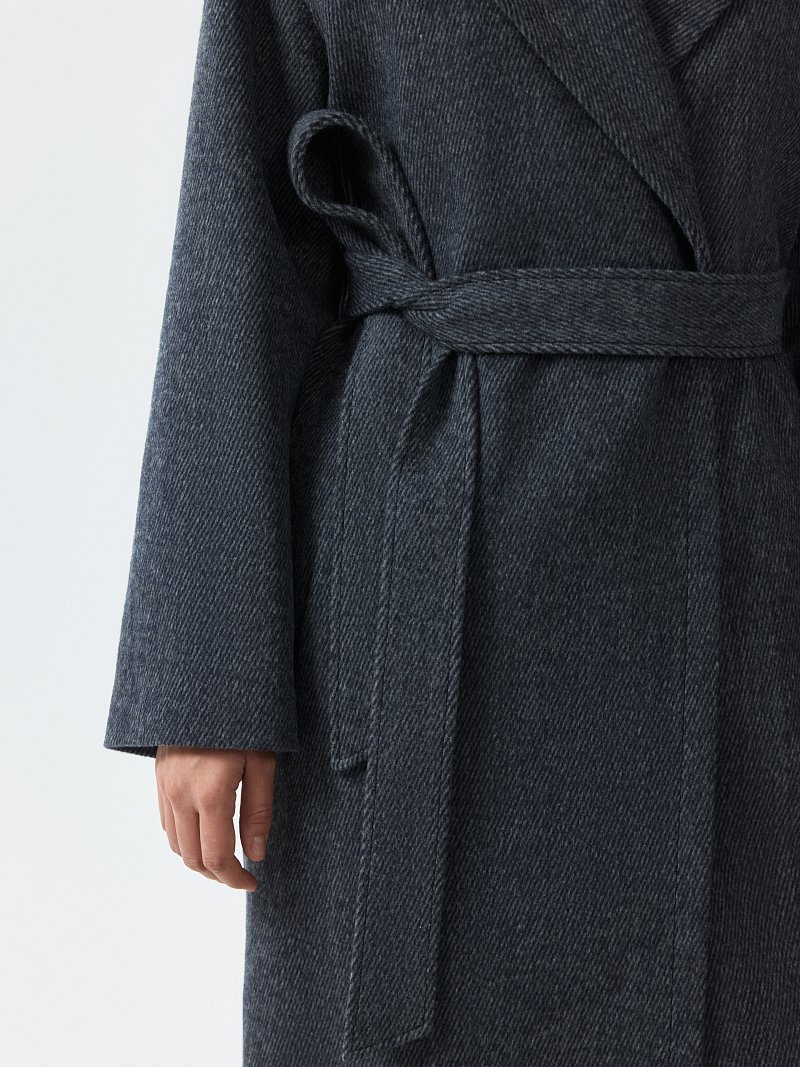 Пальто-халат в полоску