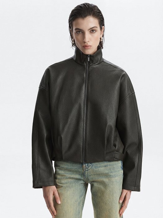 Куртка из экокожи на молнии: фото №4