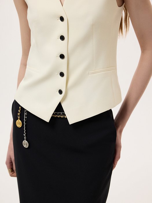 Жилет из костюмной ткани : фото №3