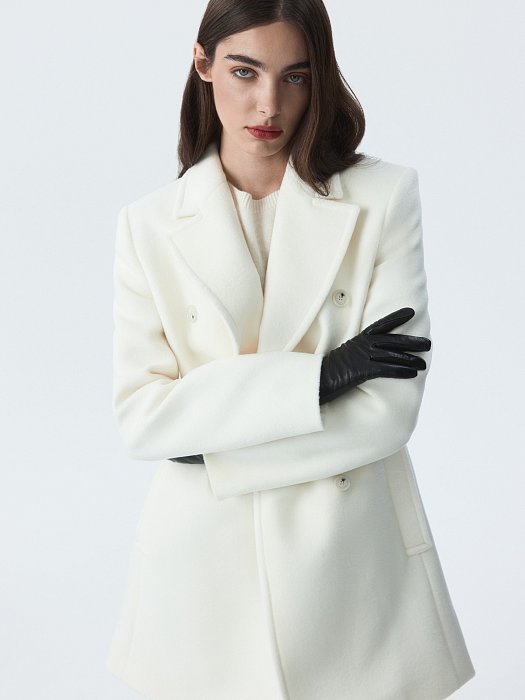 Приталенное полупальто из шерсти: фото №6