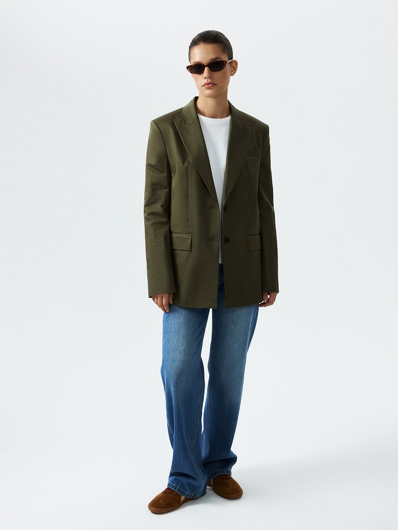 Прямой жакет из хлопка