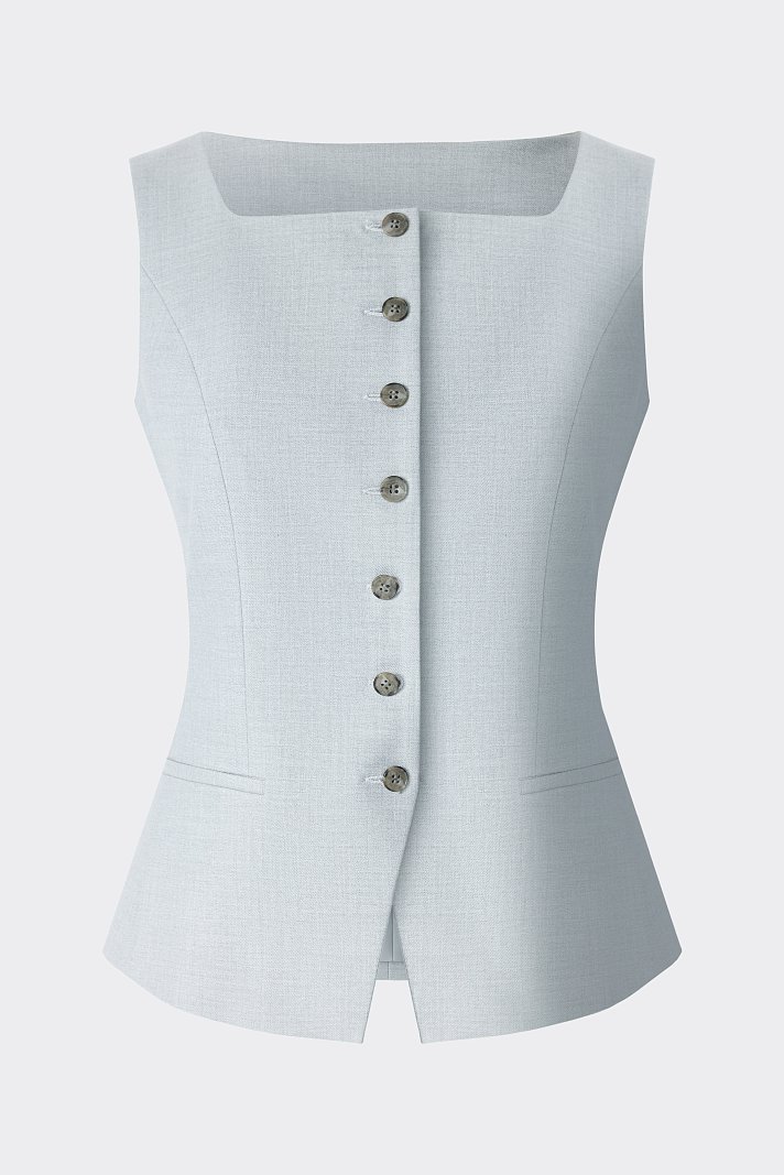 Костюмный жилет с квадратным вырезом