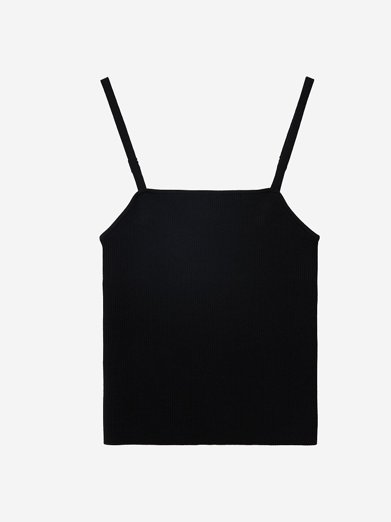 Трикотажный топ на бретелях