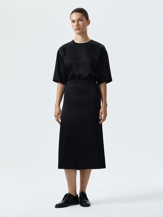 Юбка-миди из сатина: фото №6