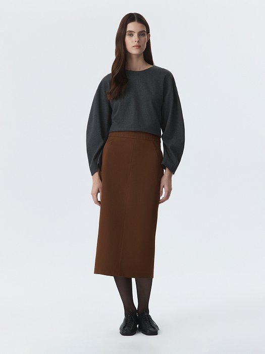 Юбка-карандаш из хлопка (Р158): фото №5