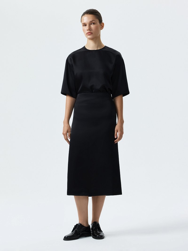 Юбка-миди из сатина