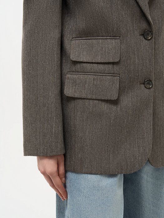 Прямой жакет с шерстью: фото №4