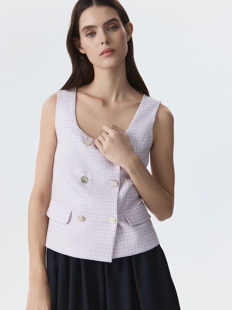 Жилет из твида