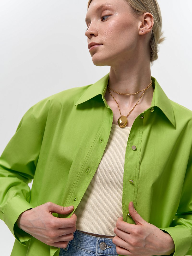 Рубашка с асимметричным низом