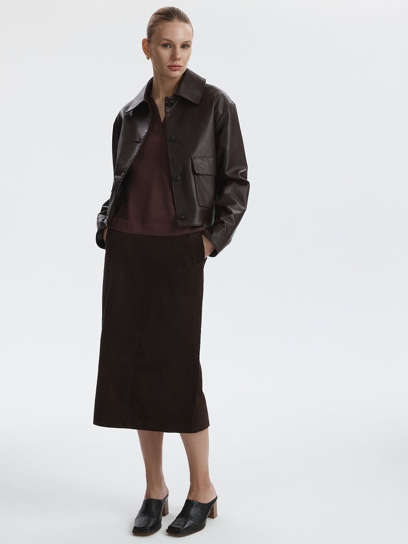 Вязаное поло из вискозы