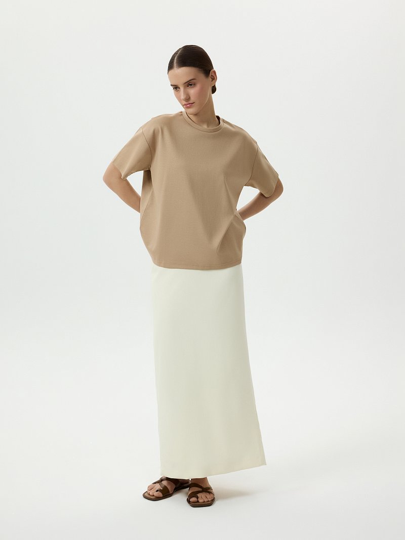 Однотонная футболка из 100% хлопка 