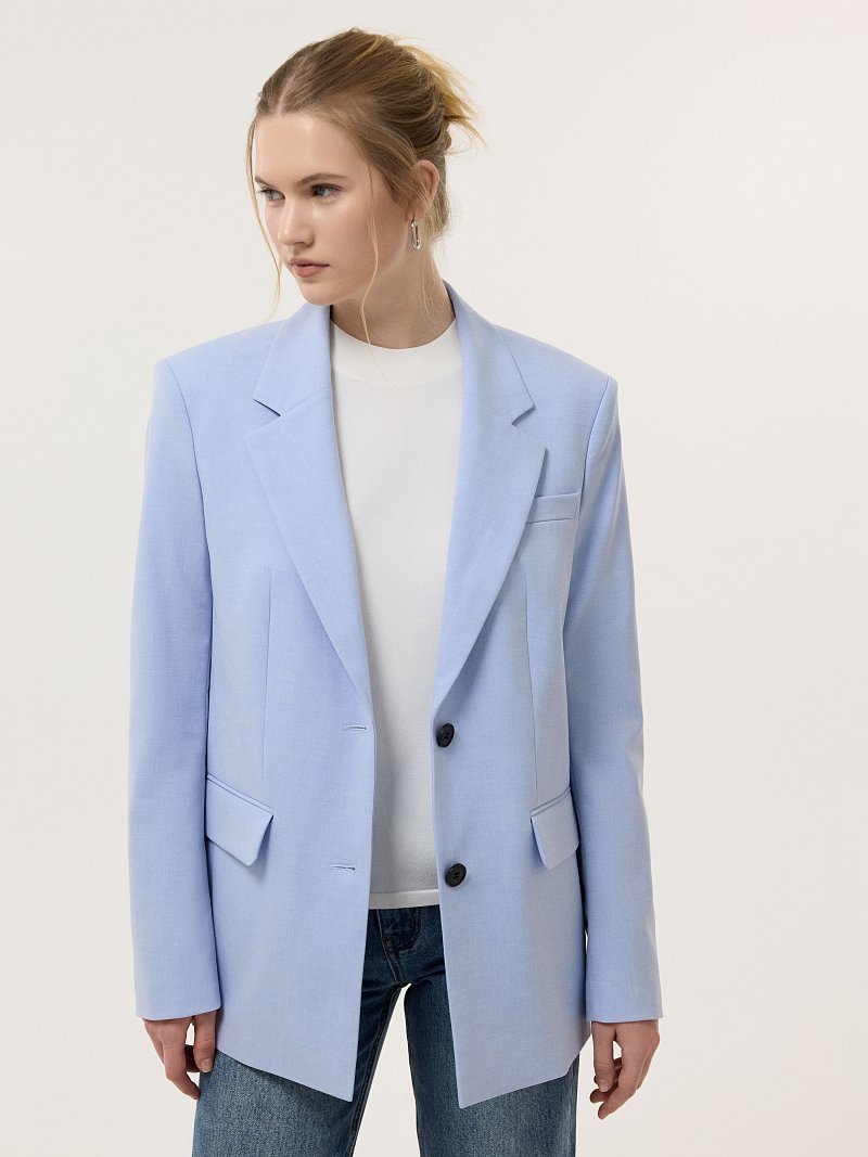 Прямой однобортный жакет