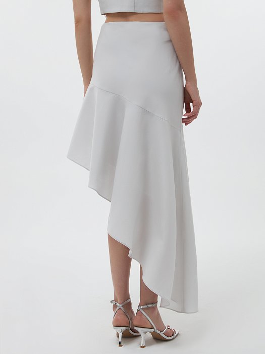 Асимметричная юбка из смесового льна: фото №3