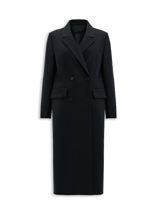 Удлиненное пальто из шерсти (Р158): фото №10