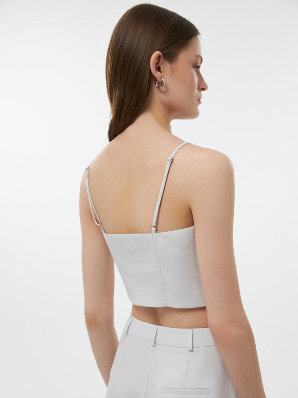 Кроп-топ из смесового льна