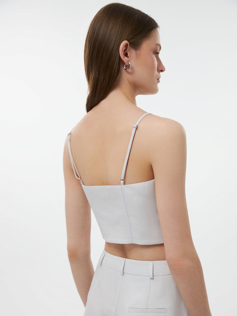 Кроп-топ из смесового льна