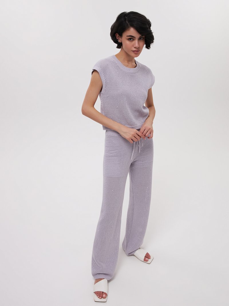 Вязаные брюки с пайетками