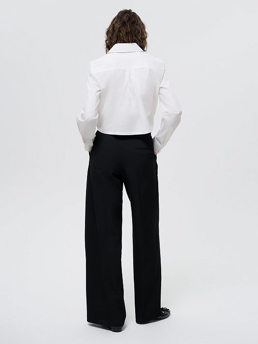 Широкие брюки с защипами: фото №6