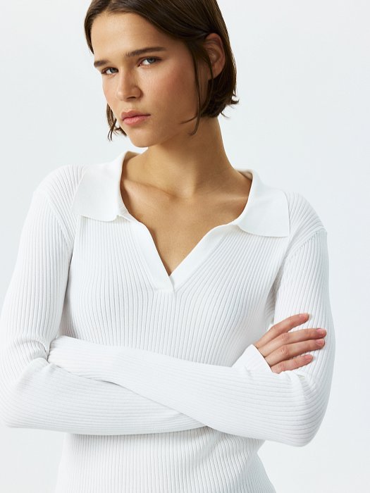 Лонгслив с V-вырезом: фото №2